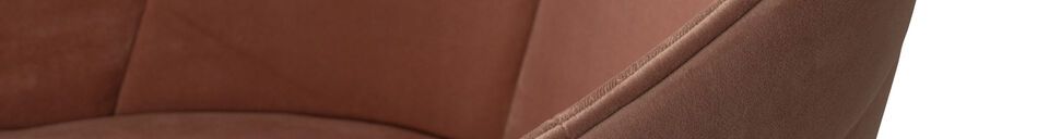 Sedia in velluto rosa antico Dusk Woood - 82cm