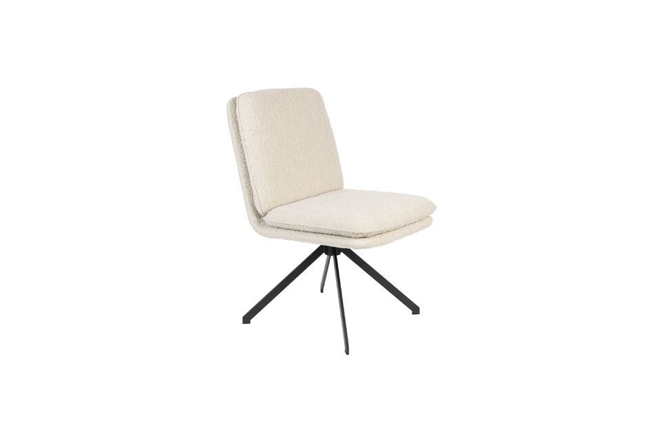 Sedia Tyler in tessuto bianco Zuiver