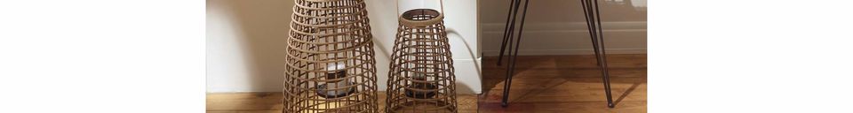 Materiali prima di tutto Serie di 3 Skagen lanterne di bambù