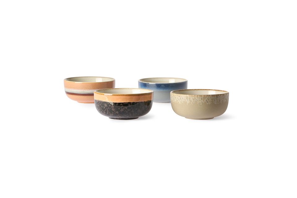 Serie di 4 ciotole in ceramica anni '70 di medie dimensioni HK Living