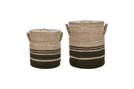 Set di 2 cesti leggeri in fibra naturale Laundry