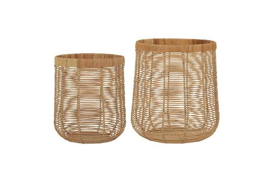 Set di 2 cestini in rattan leggero Live