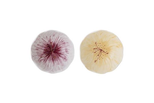 Set di 2 ciotole Mimosa in gres viola