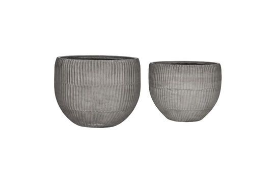 Set di 2 fioriere in cemento grigio Brave