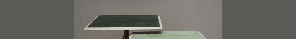 Materiali prima di tutto Set di 2 Rêverie tavol verde in legno laccato