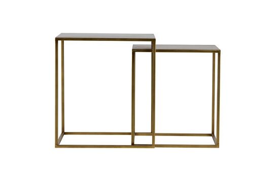 Set di 2 tavolini in metallo dorato Ziva Foto ritagliata