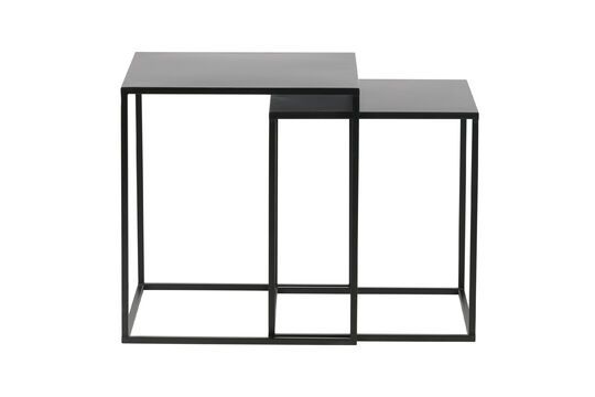 Set di 2 tavolini in metallo nero Ziva Foto ritagliata
