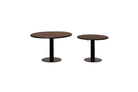 Set di 2 tavolini Toraja in legno scuro