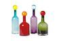 Miniatura Set di 4 bottiglie di vetro multicolore Bubbles Foto ritagliata