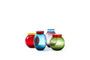 Miniatura Set di 4 vasetti in vetro multicolore gonfiati Foto ritagliata