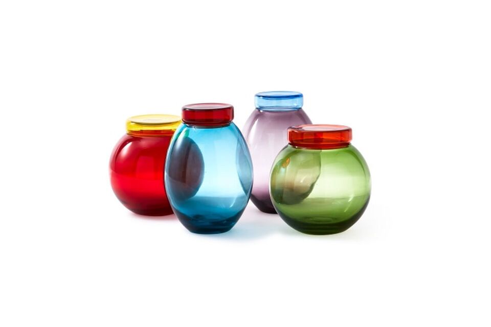 Set di 4 vasetti in vetro multicolore gonfiati Pols Potten