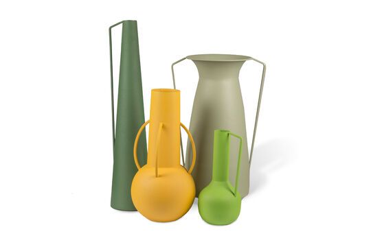 Set di 4 vasi in ferro verde Roman Foto ritagliata