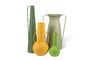 Miniatura Set di 4 vasi in ferro verde Roman Foto ritagliata