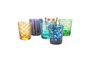 Miniatura Set di 6 bicchieri multicolore con motivo Tumbler rotondo Foto ritagliata