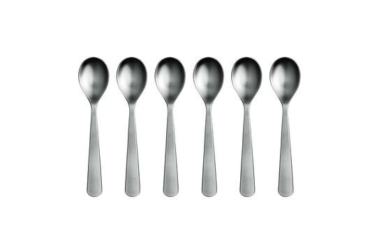 Set di 6 cucchiaini da caffè in acciaio inox argentato Luxis Foto ritagliata
