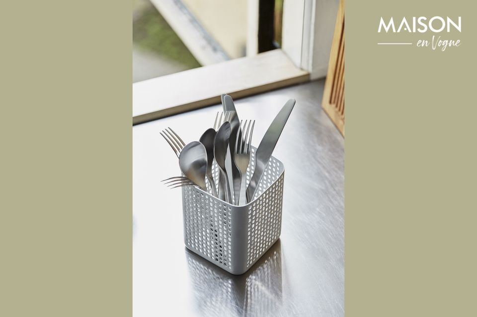 Set di posate in acciaio inossidabile Luxis 16 pezzi argento, semplicità e design