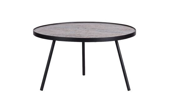 Set di tavolini in metallo nero e legno Lize Foto ritagliata