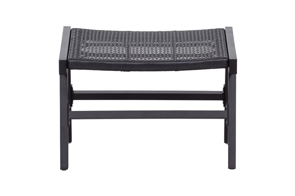 Sgabello Puk in alluminio nero - 4