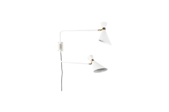 Shady lampada da parete doppia in bianco Foto ritagliata
