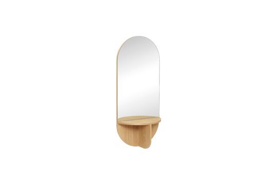 Specchio con mensola in legno beige Nomade Foto ritagliata