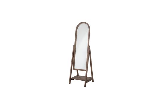 Specchio in legno di mango marrone Cathia Foto ritagliata