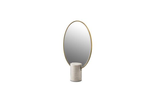 Specchio in marmo bianco Oval Foto ritagliata