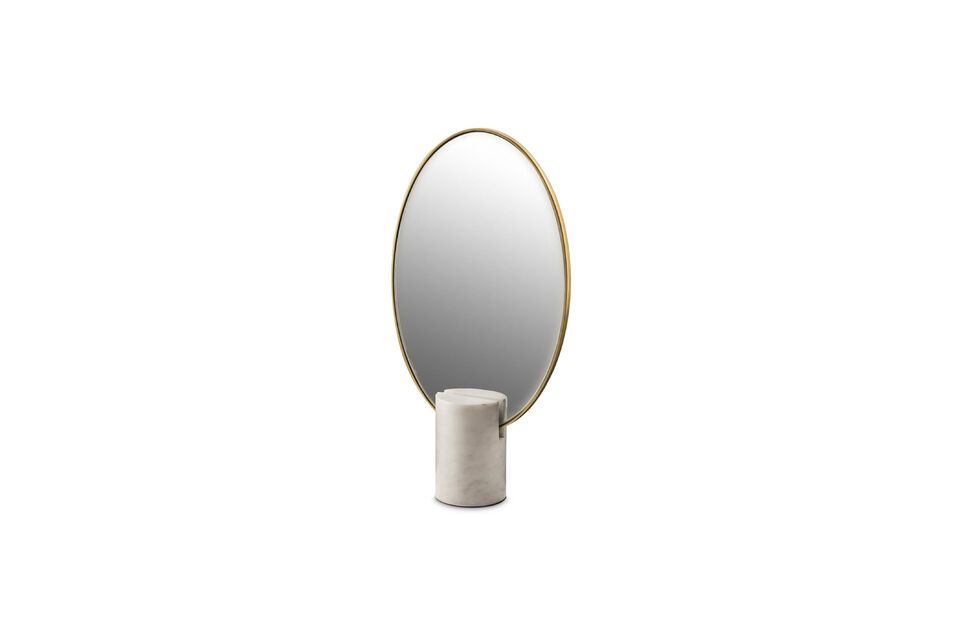 Specchio in marmo bianco Oval Pols Potten