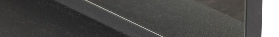 Materiali prima di tutto Specchio in metallo nero Dirkje