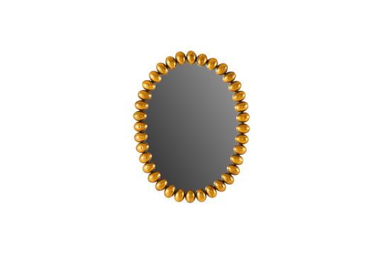 Specchio ovale in metallo dorato Beni Foto ritagliata