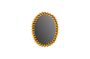 Miniatura Specchio ovale in metallo dorato Beni Foto ritagliata