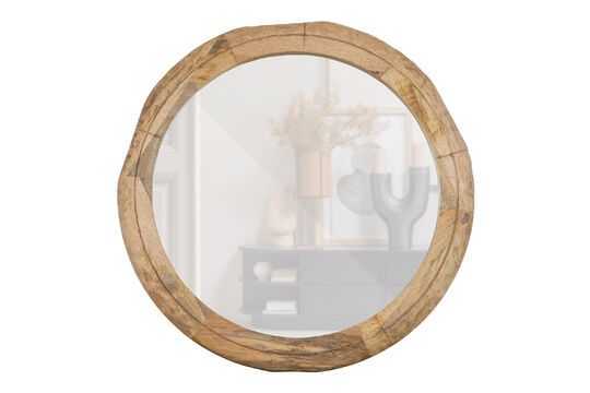 Specchio rotondo in legno di mango, beige Rion Foto ritagliata