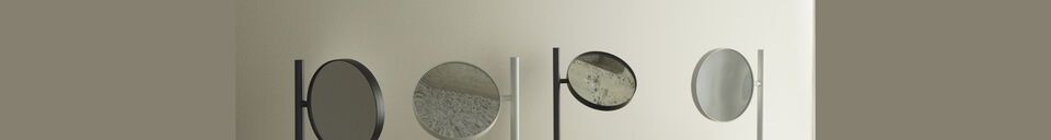 Materiali prima di tutto Specchio su supporto in marmo bianco Installazione