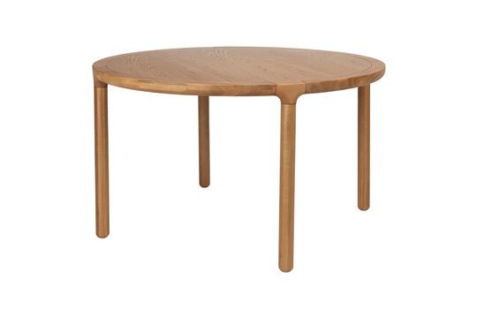 Storm beige ronde houten tafel D128