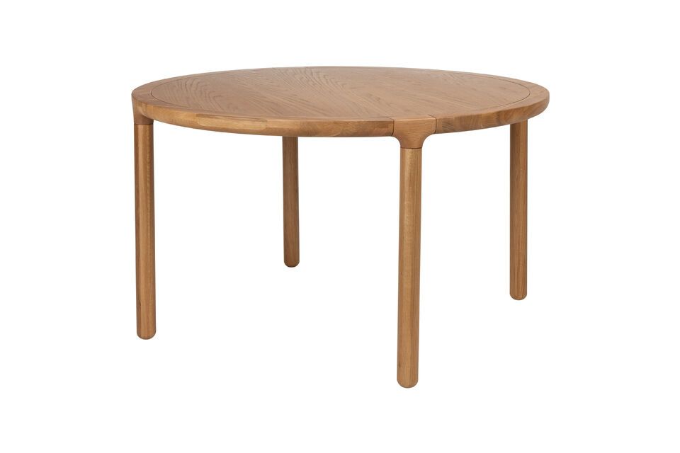 Storm beige ronde houten tafel D128 Zuiver