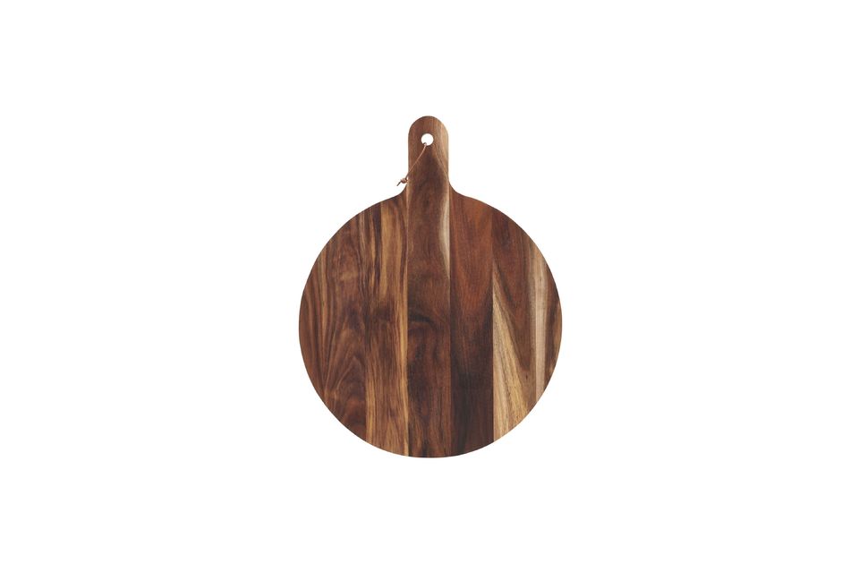 Tagliere in legno di Acacia con manico in acciaio inox – cm 30x23x2 -  Coltelleria Gianola - Think Big, Buy Small!