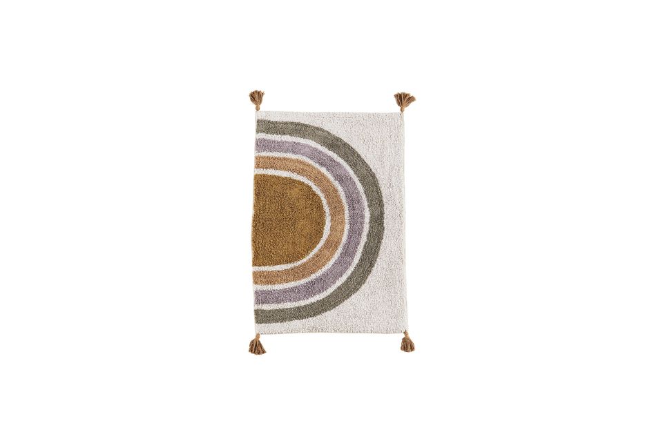 Tappetino da bagno in cotone multicolore Door Madam Stoltz