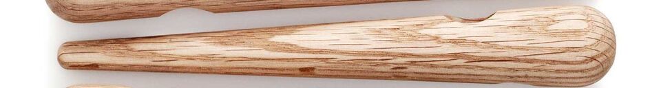 Materiali prima di tutto Tappeto da tavolo in rovere chiaro Timber