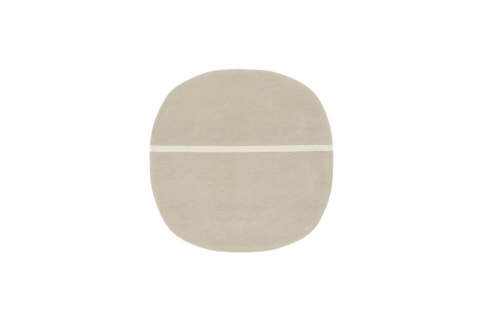 Tappeto in lana beige 140x140 Oona Normann Copenhagen