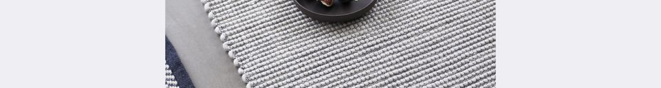 Materiali prima di tutto Tappeto in lana e cotone grigio Poppy