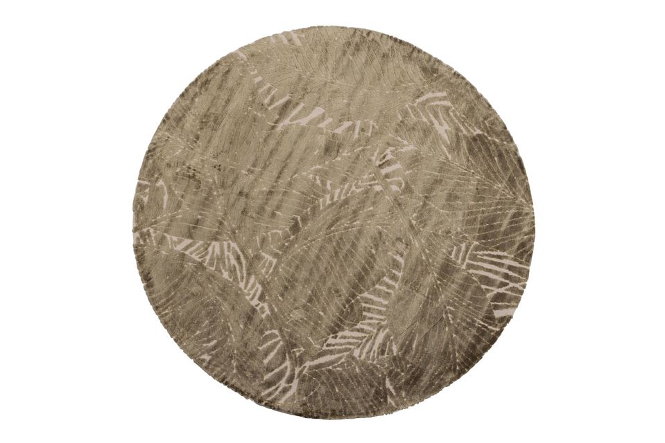 Tappeto in tessuto con disegno di piante Naya Woood