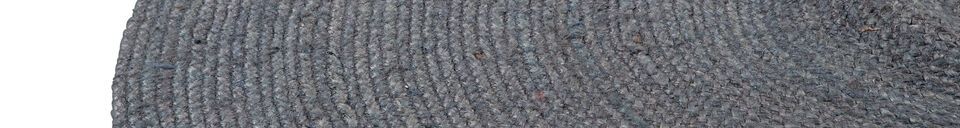 Materiali prima di tutto Tappeto rotondo in tessuto di iuta grigio Ross