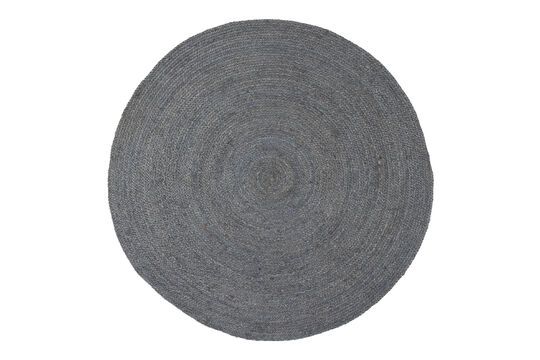 Tappeto rotondo in tessuto di iuta grigio Ross Foto ritagliata