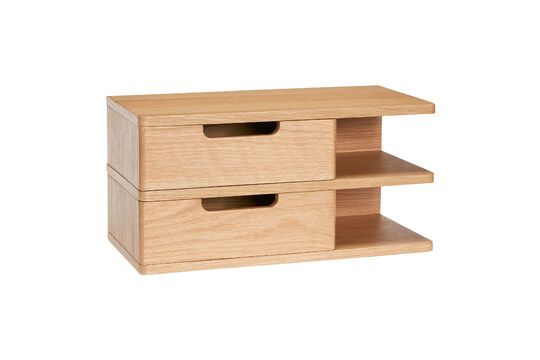 Tavolino aperto in legno chiaro