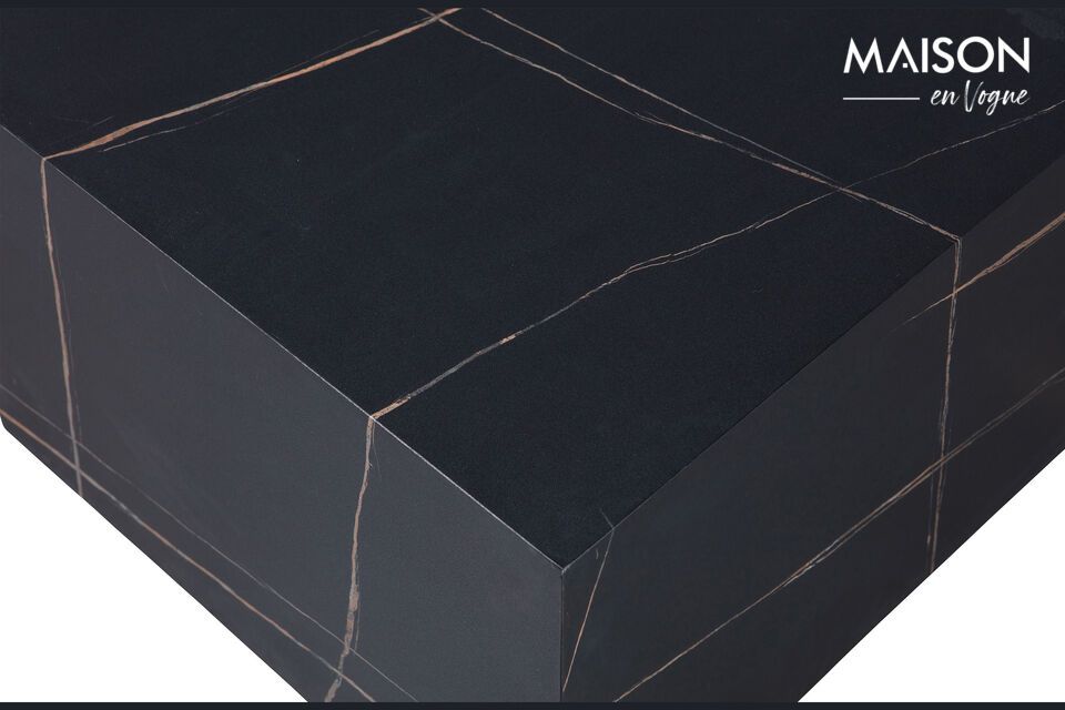 Tavolino Benji in marmo nero - 4