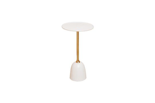 Tavolino Bianca in metallo bianco e oro