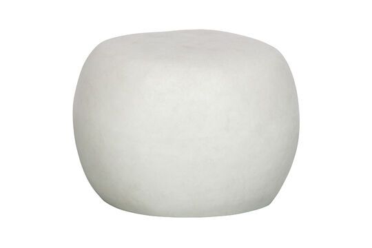 Tavolino grande in argilla fibrosa bianca Pebble