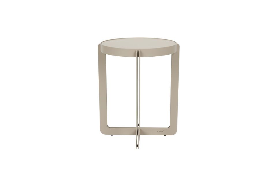 Tavolino in acciaio beige Centre Zuiver