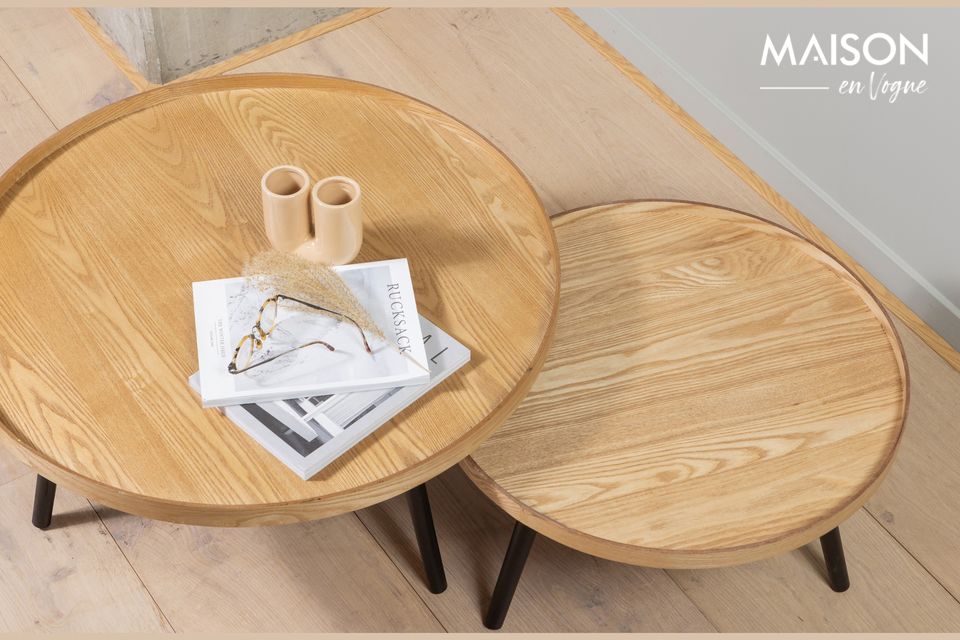 Tavolino in legno beige Mesa, semplicità e versatilità
