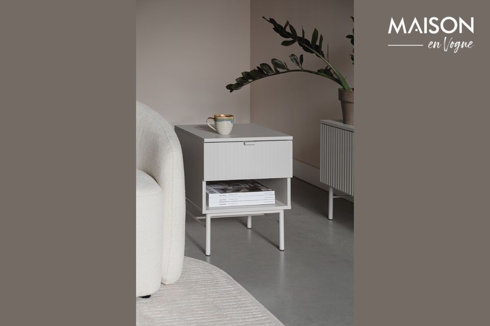 Tavolino in legno bianco Cayo White Label