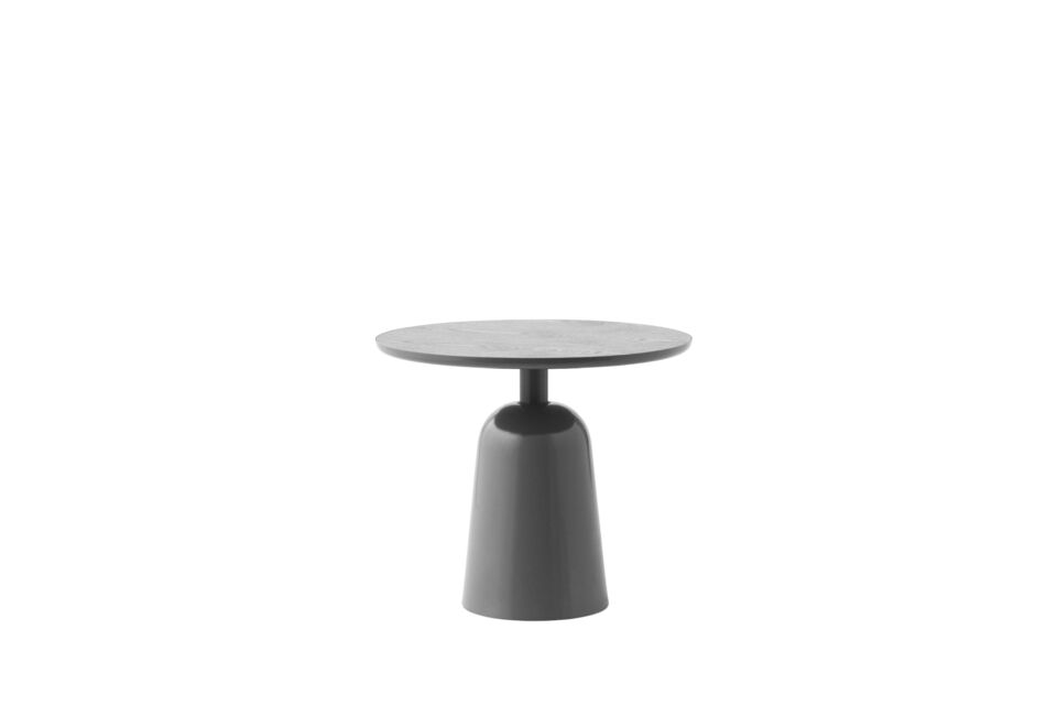 Tavolino Turn, frassino e acciaio grigio, versatile e di design
